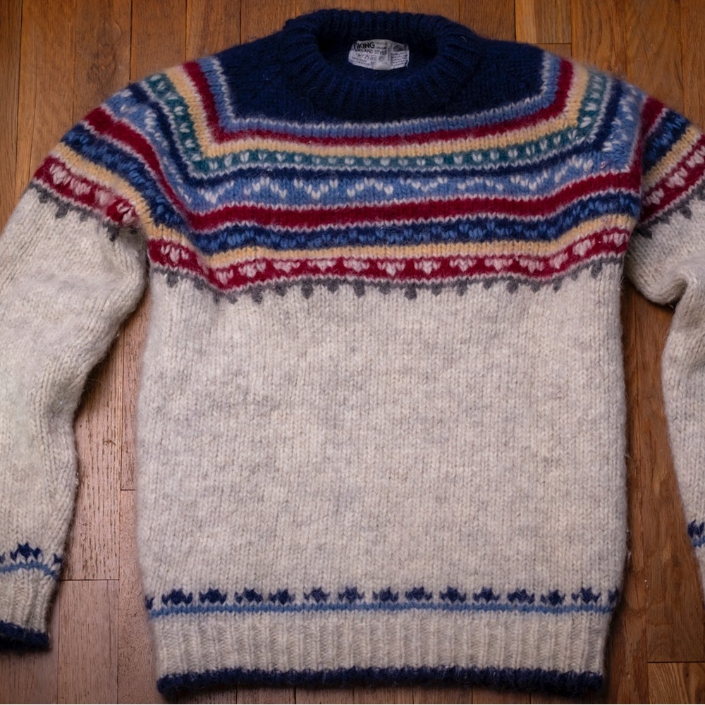 Vintage Viking Iceland Style Sweater